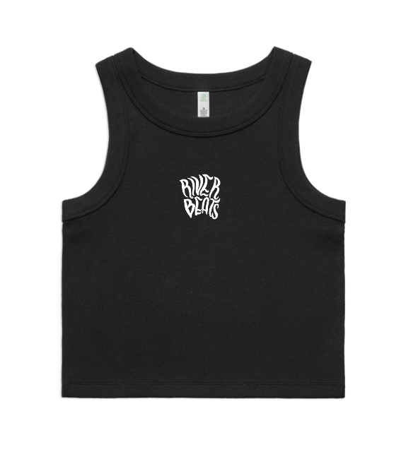 River Beats Rib Crop Tank - Swamp Creatures